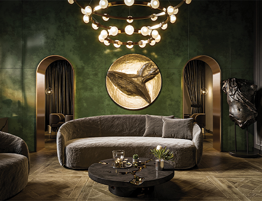 Projekt luksusowego salonu z sofą Dune