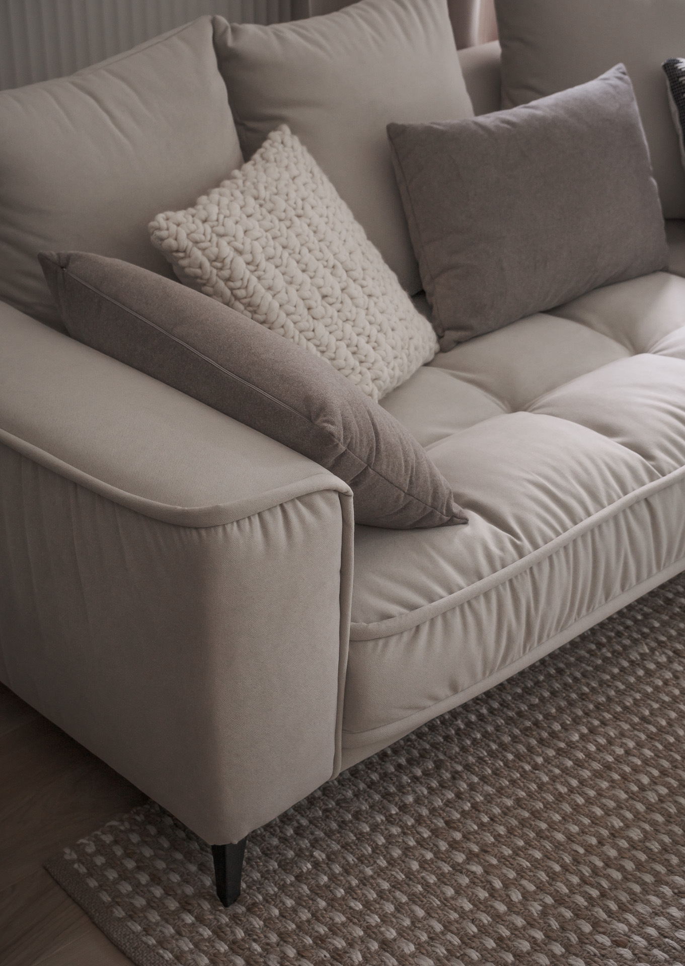 sofa belavio materiał i design